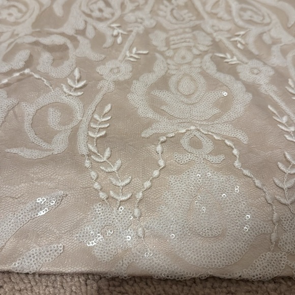 Vince Camuto Cream Ruched Sheath Mini Dress - Picture 9 of 12